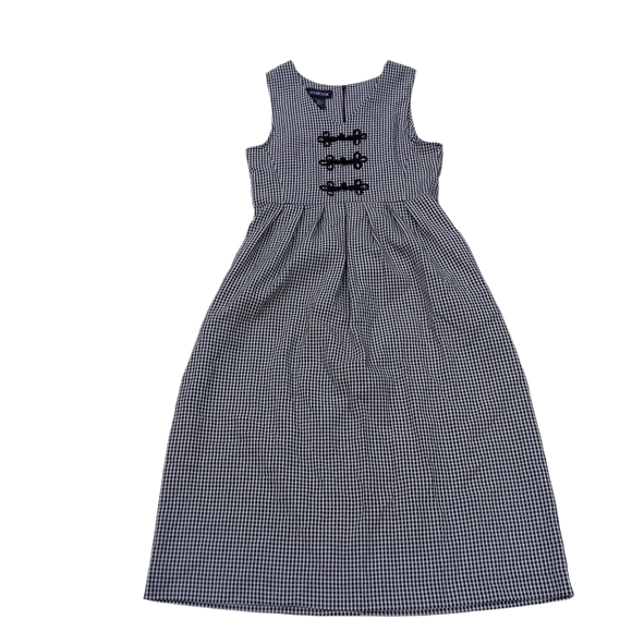 J. G. Hook Gigham Dress Sleeveless Black and White size 4 - Picture 1 of 13